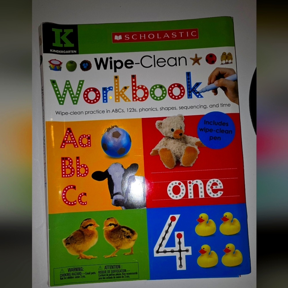 Scholastic Wipe-Clean Workbook for Kids - Kindergarden